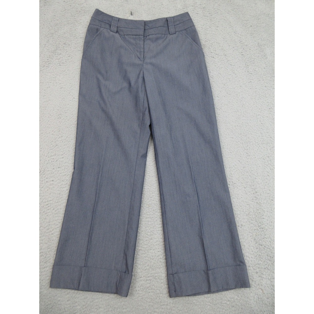 Tailor Pants Womens 10 Blue Stretch Cuffed Corpcore Academia Office Siren Career